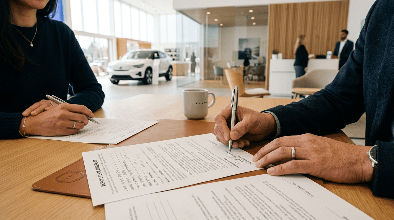 Underskrivelse af leasingkontrakt for egen bil